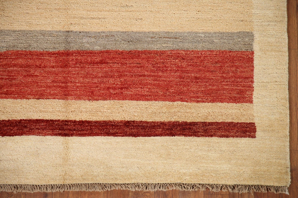 Striped Gabbeh Kashkoli Wool Area Rug 5x6