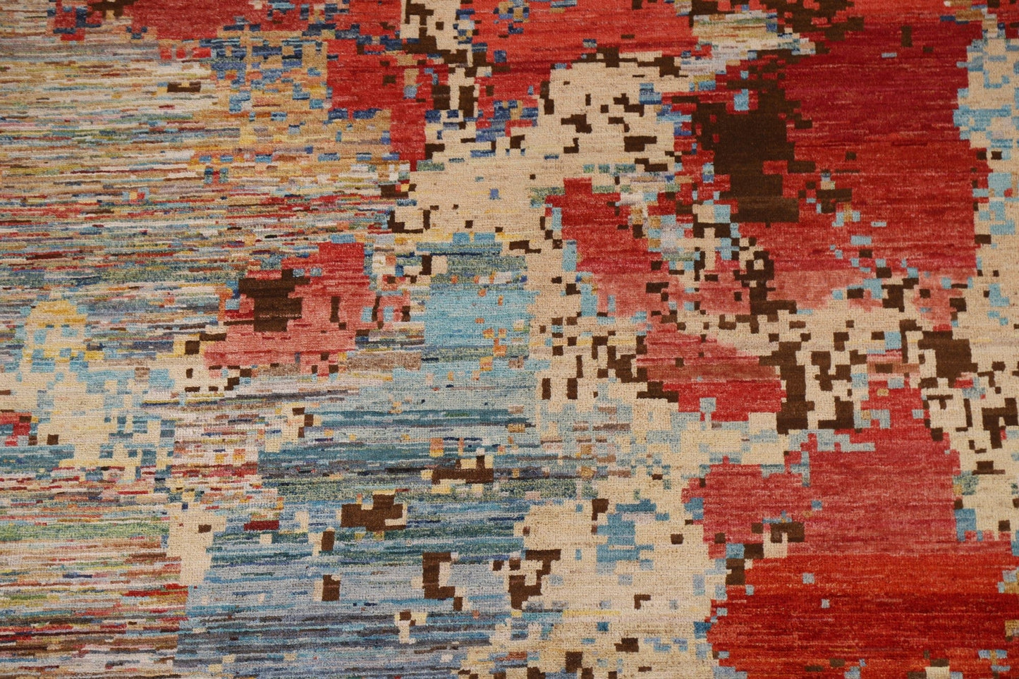 Wool Gabbeh Kashkoli Abstract Area Rug 5x8