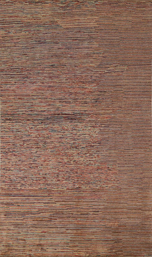 All-Over Gabbeh Kashkoli Striped Area Rug 6x10