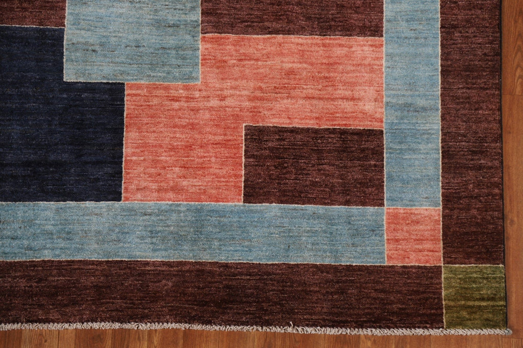 Contemporary Gabbeh Kashkoli Wool Area Rug 5x7