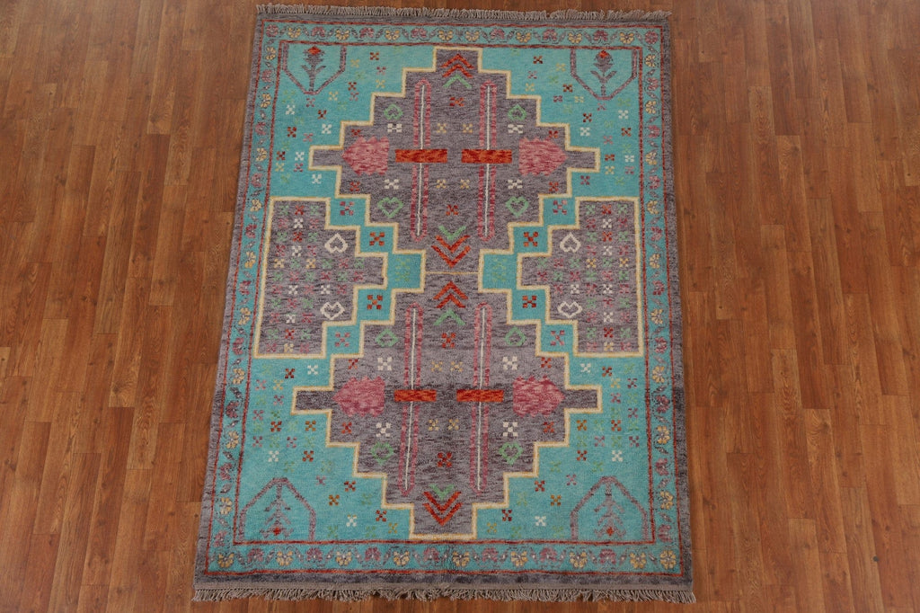 Geometric Oushak Oriental Area Rug 5x7