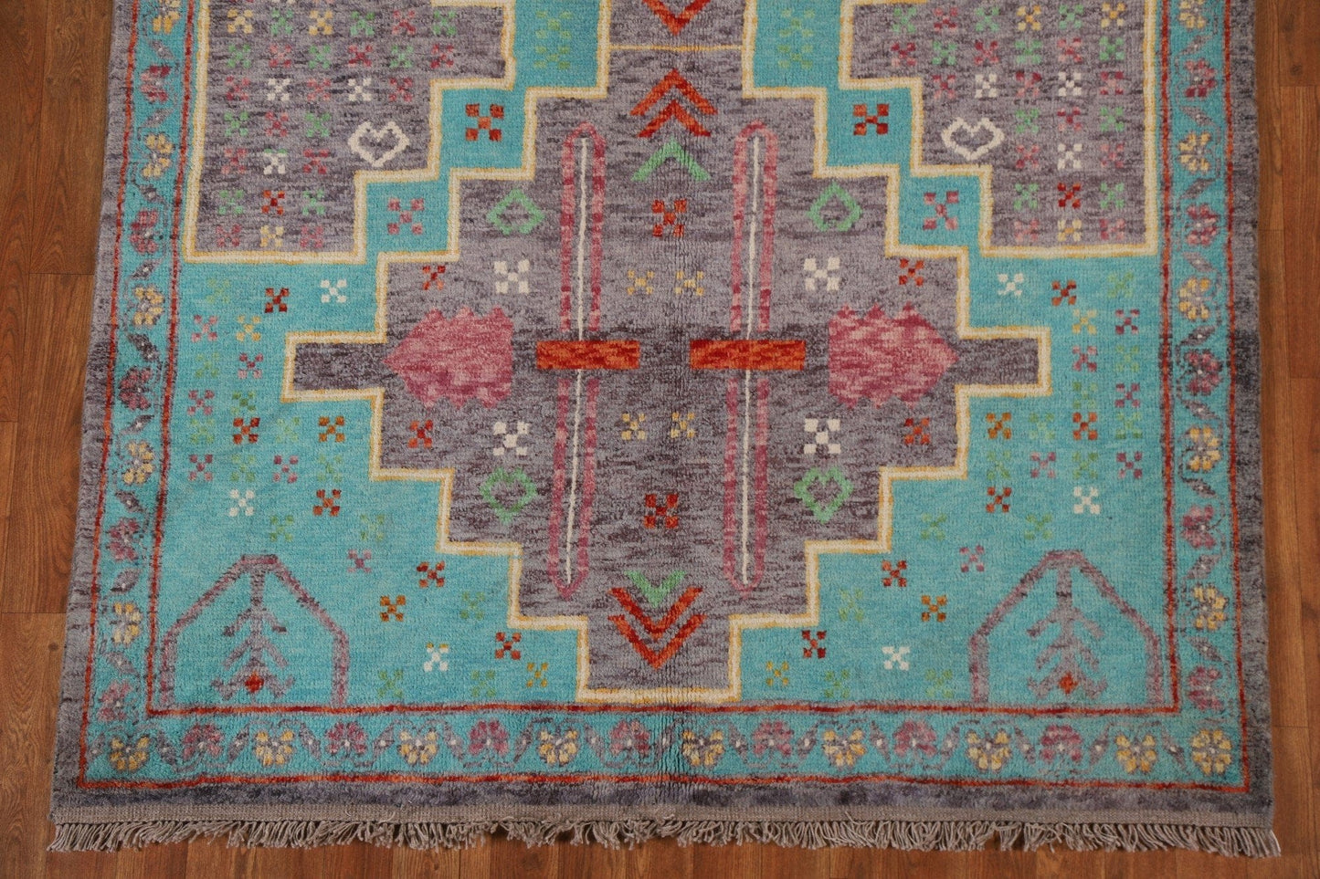 Geometric Oushak Oriental Area Rug 5x7