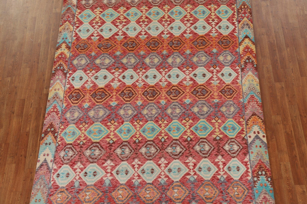 All-Over Geometric Oushak Oriental Area Rug 7x10