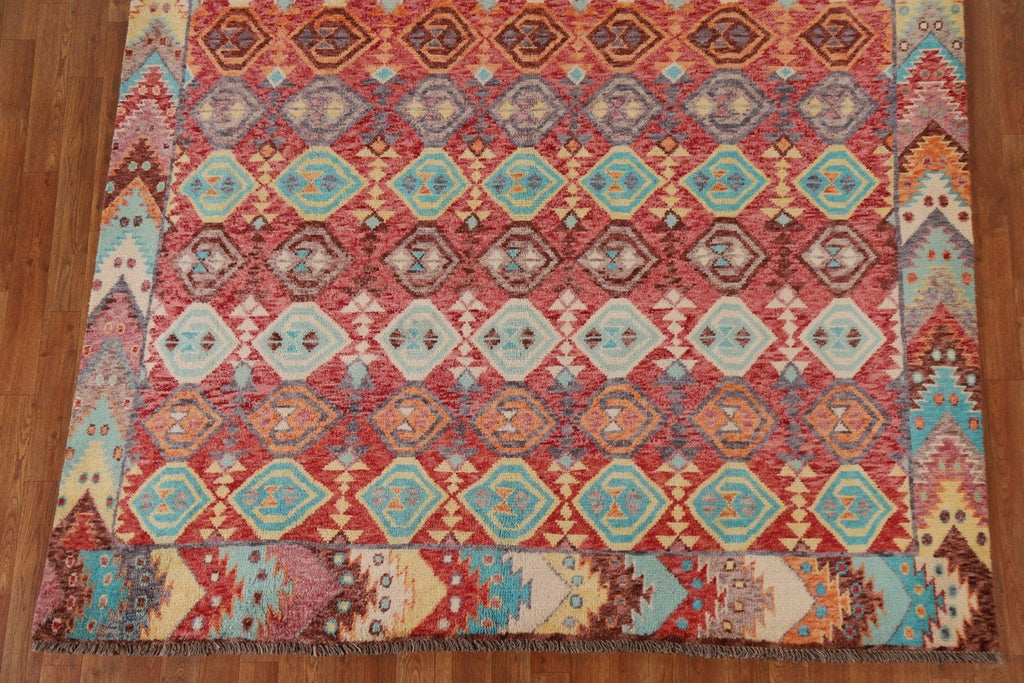 All-Over Geometric Oushak Oriental Area Rug 7x10