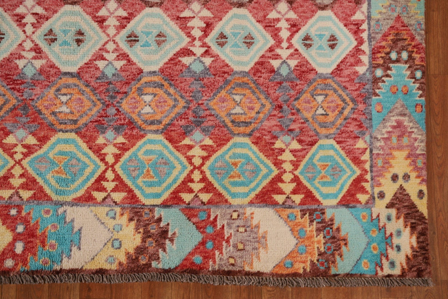 All-Over Geometric Oushak Oriental Area Rug 7x10