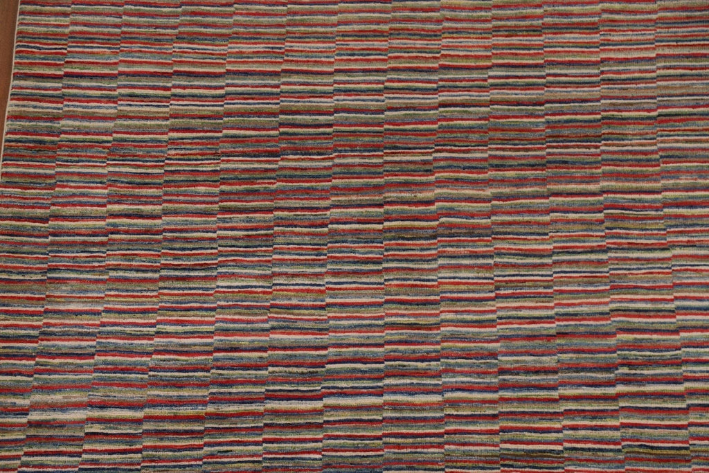 Striped Gabbeh Kashkoli Oriental Area Rug 6x8