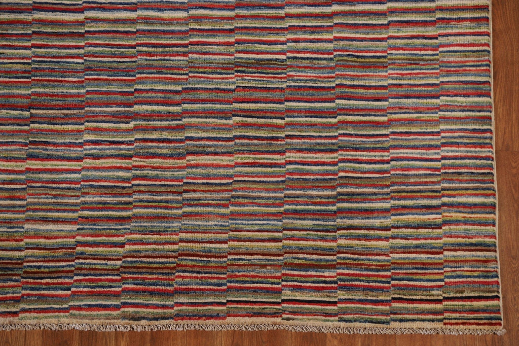 Striped Gabbeh Kashkoli Oriental Area Rug 6x8