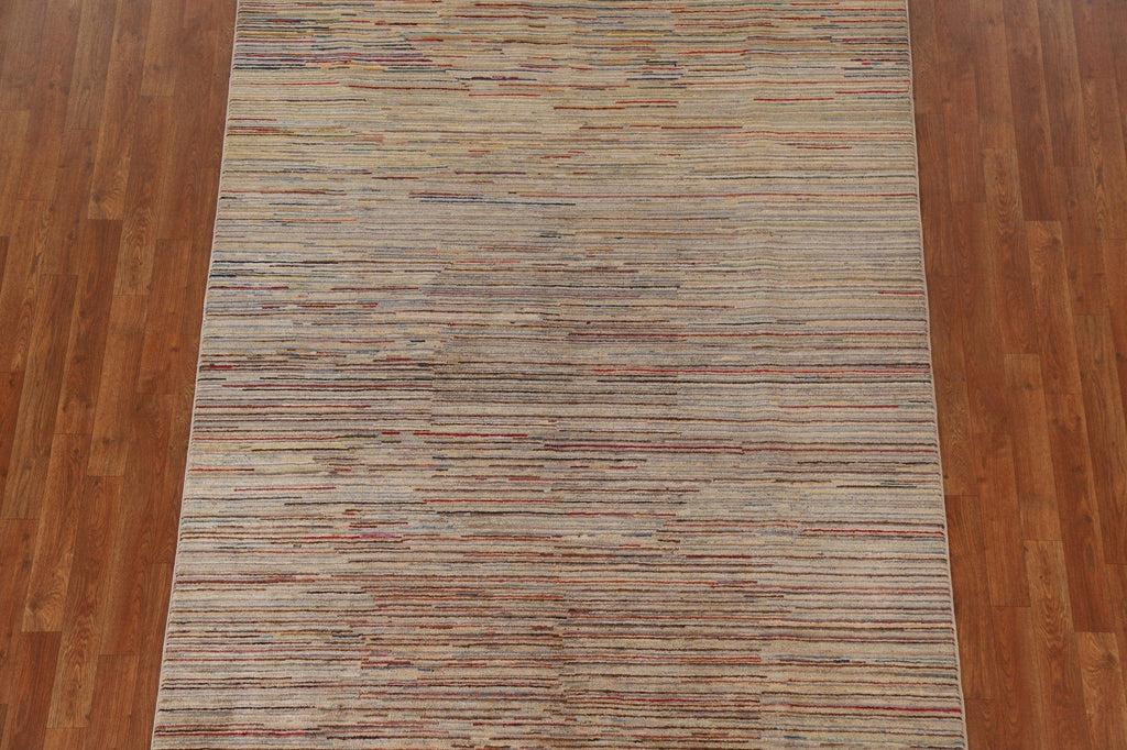 Striped Gabbeh Kashkoli Wool Area Rug 6x8