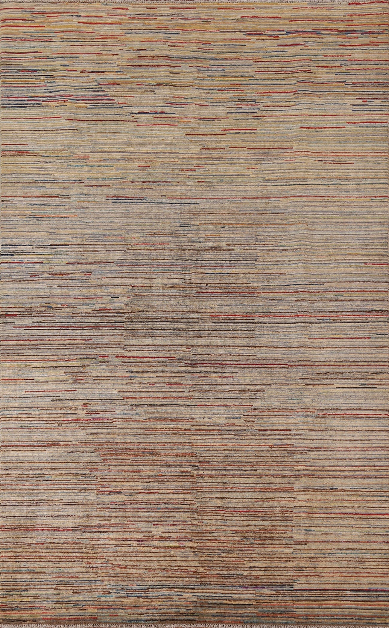 Striped Gabbeh Kashkoli Wool Area Rug 6x8