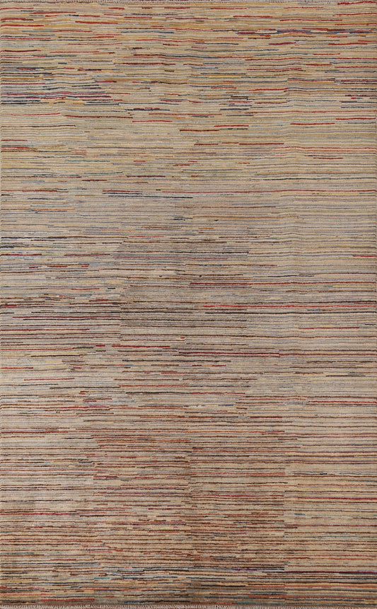 Striped Gabbeh Kashkoli Wool Area Rug 6x8