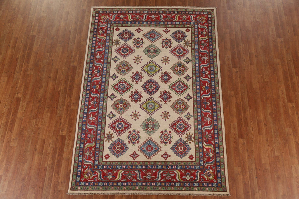 Geometric Kazak Oriental Area Rug 6x9