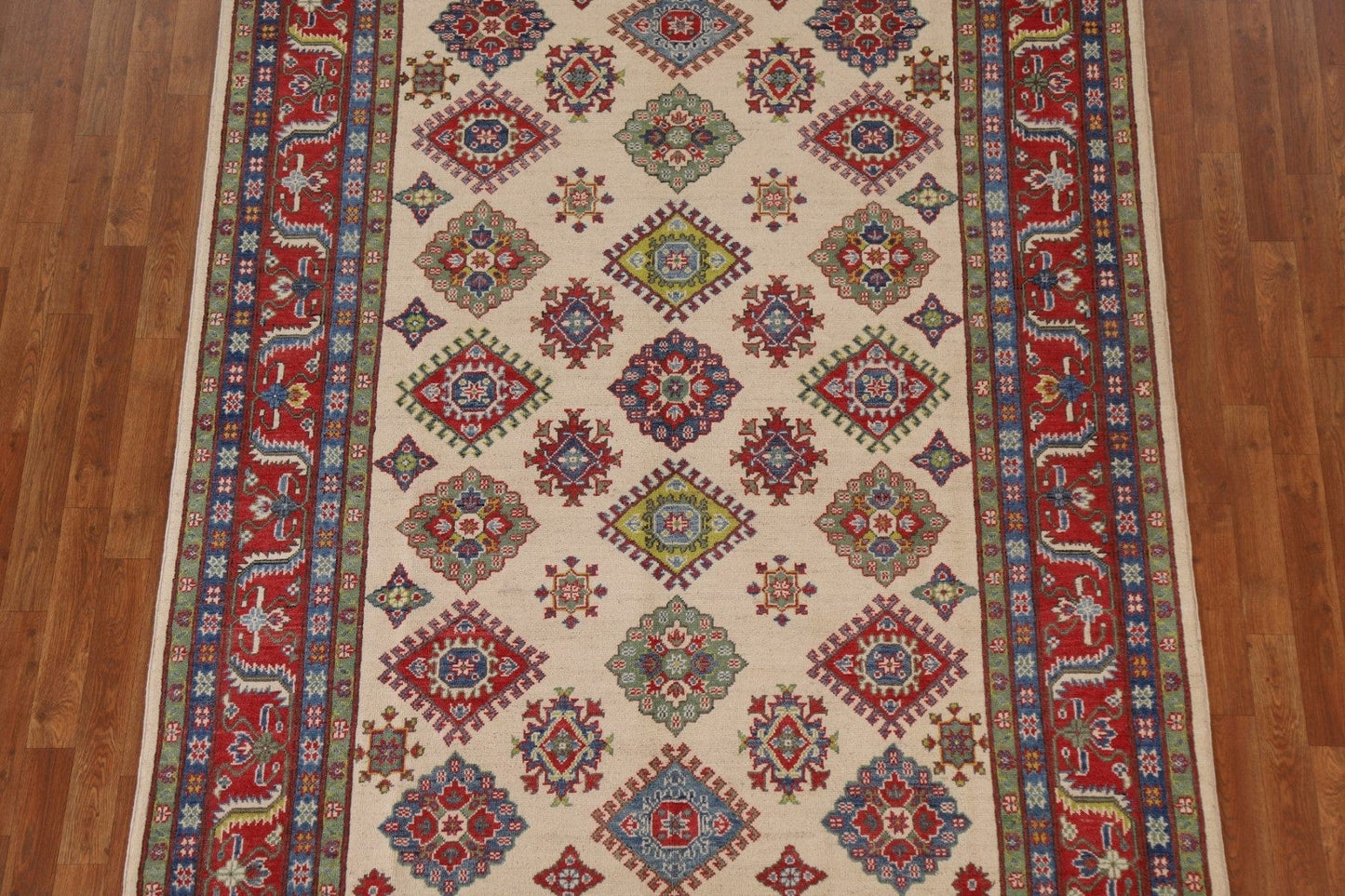 Geometric Kazak Oriental Area Rug 6x9