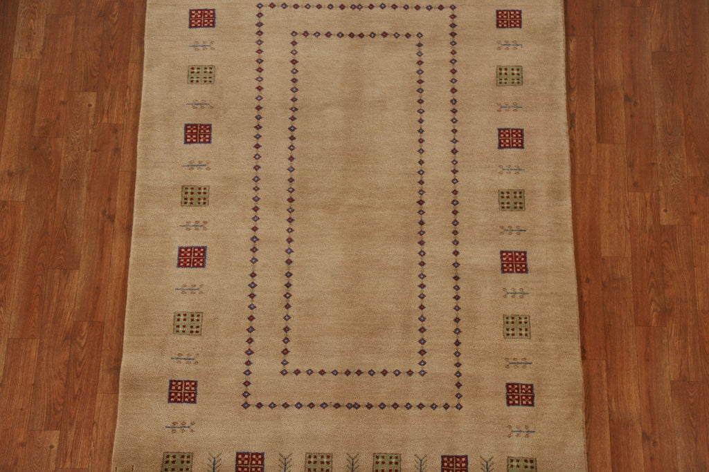 Handmade Gabbeh Kashkoli Oriental Area Rug 4x6