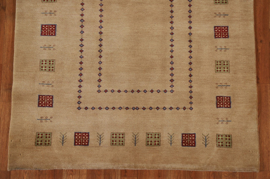 Handmade Gabbeh Kashkoli Oriental Area Rug 4x6