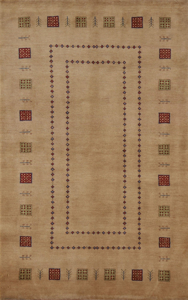 Handmade Gabbeh Kashkoli Oriental Area Rug 4x6