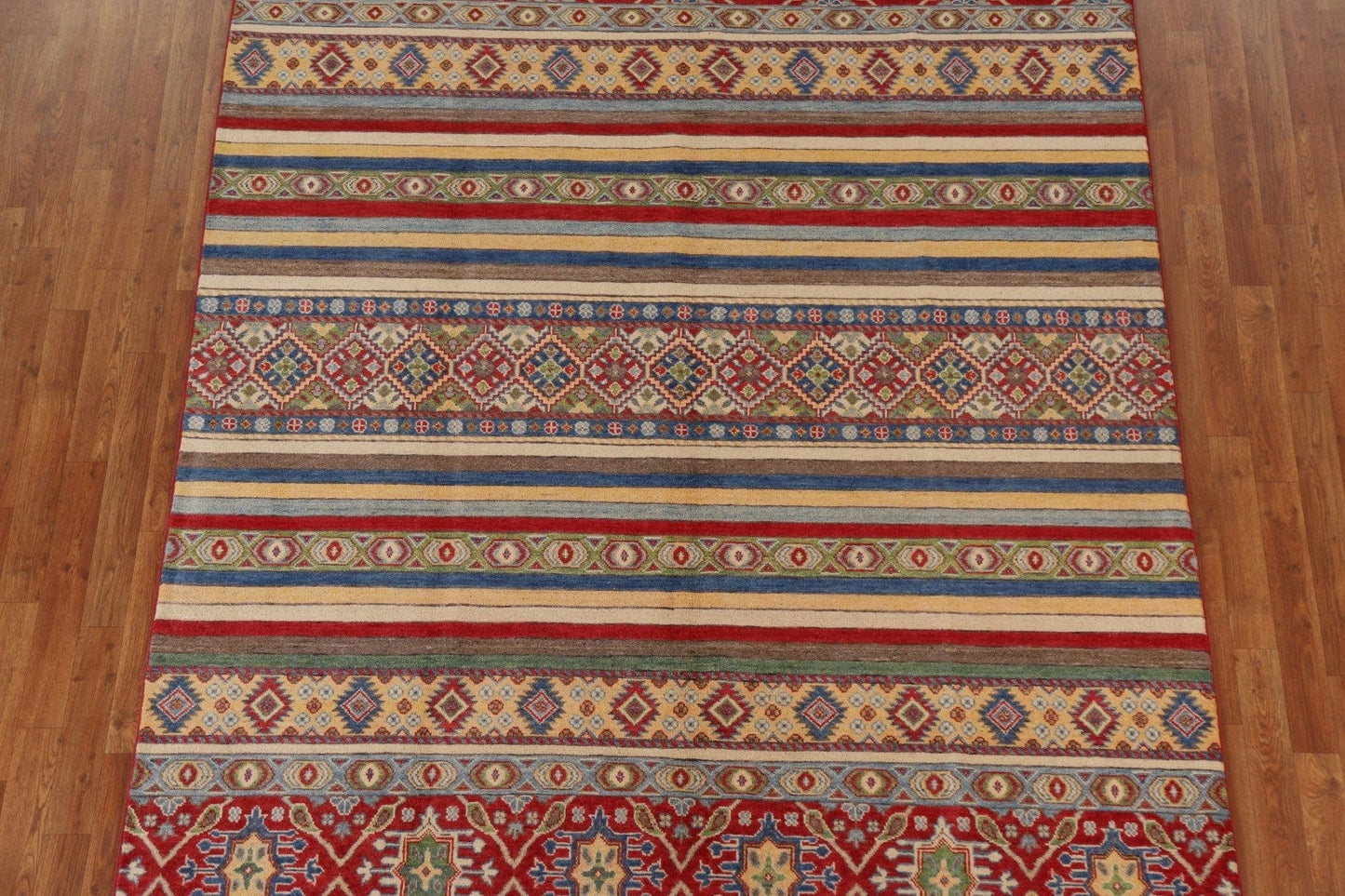 Striped Gabbeh Kashkoli Area Rug 7x10