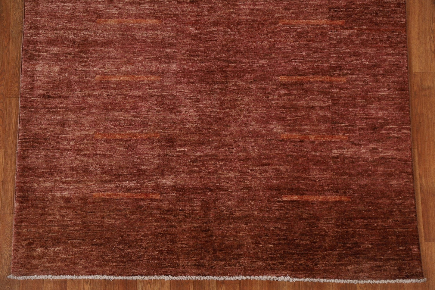 Copper Color Gabbeh Kashkoli Wool Area Rug 5x7