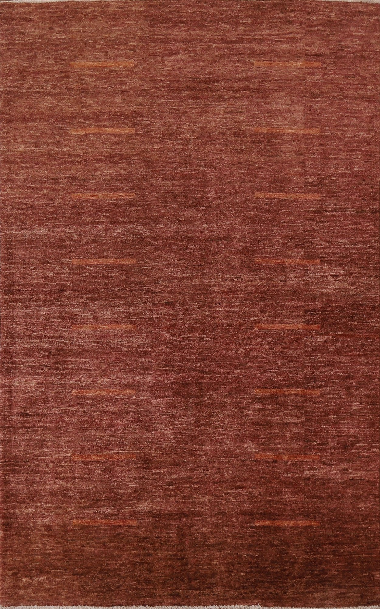 Copper Color Gabbeh Kashkoli Wool Area Rug 5x7