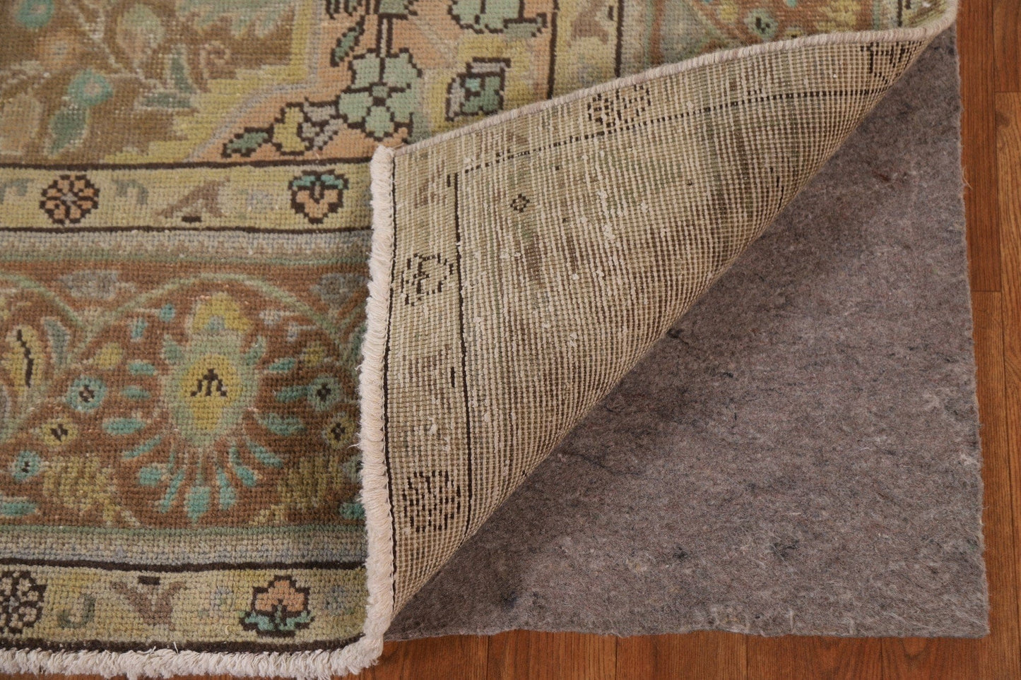 Distressed Over-Dyed Tabriz Persian Area Rug 7x10