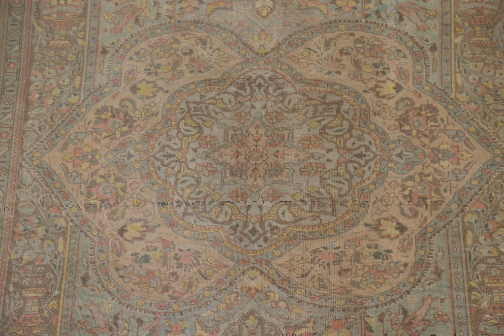 Distressed Over-Dyed Tabriz Persian Area Rug 8x11