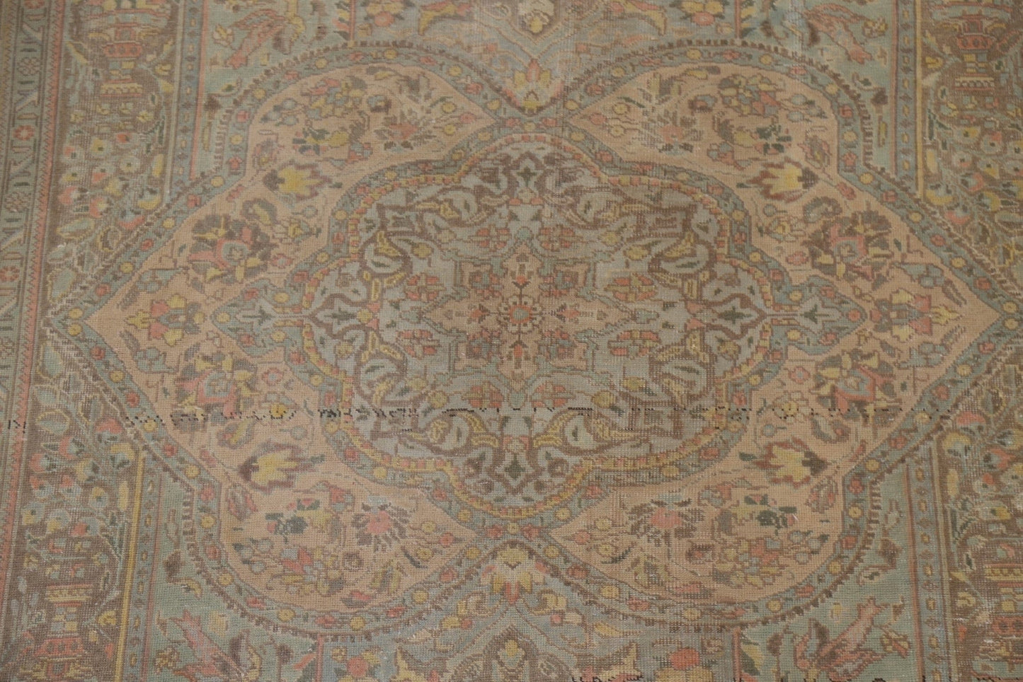 Distressed Over-Dyed Tabriz Persian Area Rug 8x11