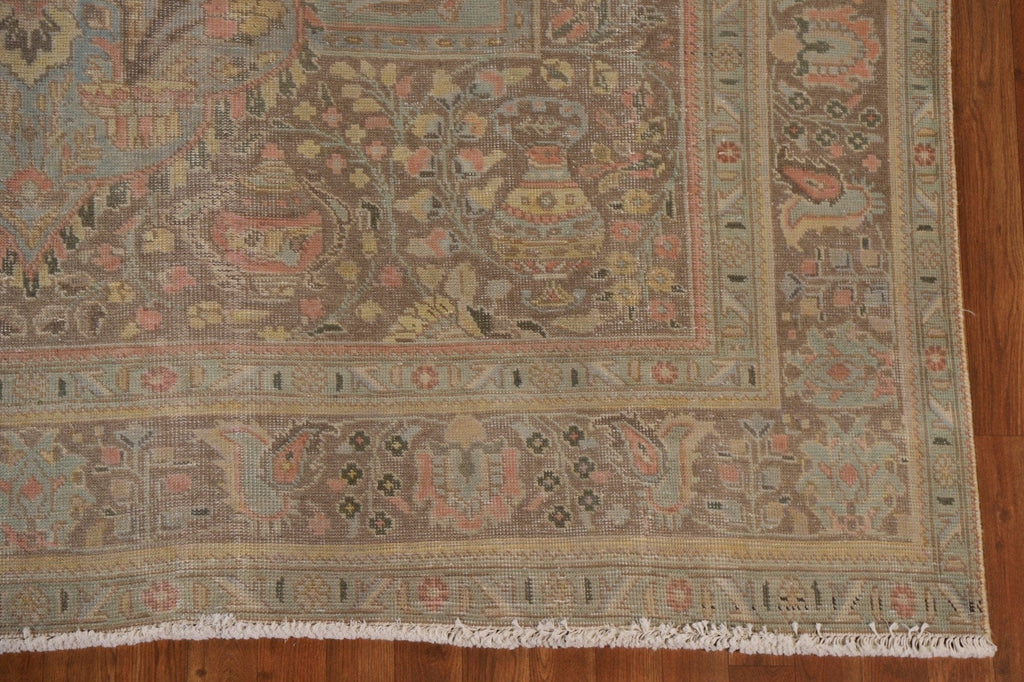 Distressed Over-Dyed Tabriz Persian Area Rug 8x11