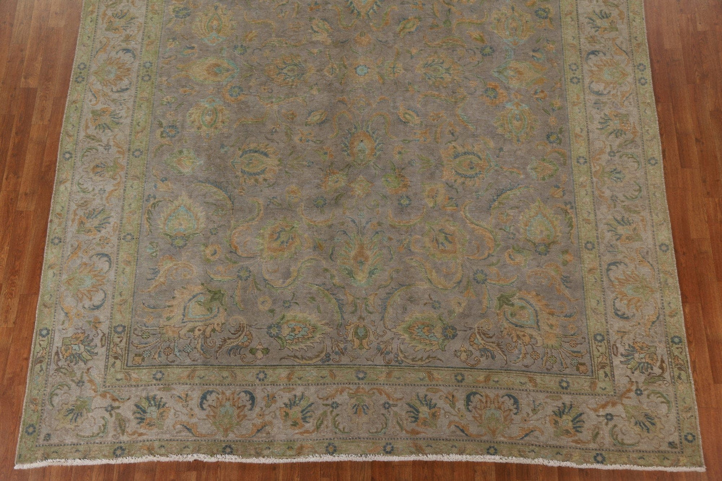 Distressed Over-Dyed Tabriz Persian Area Rug 9x12