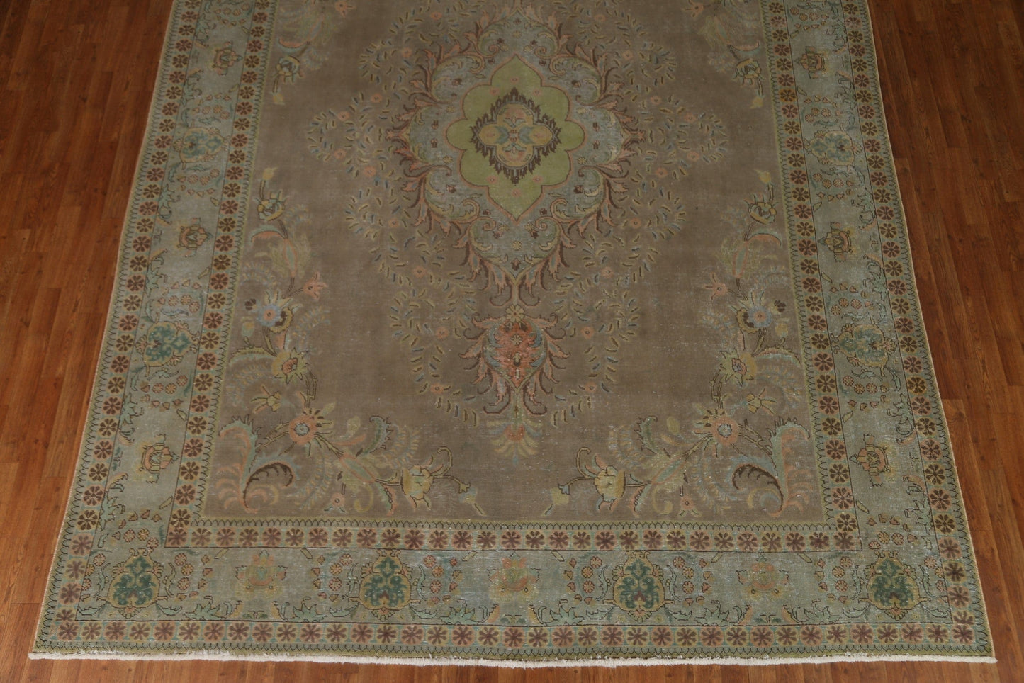 Distressed Over-Dyed Tabriz Persian Area Rug 10x13