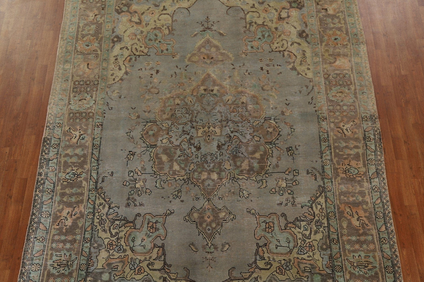 Distressed Over-Dyed Tabriz Persian Area Rug 8x11