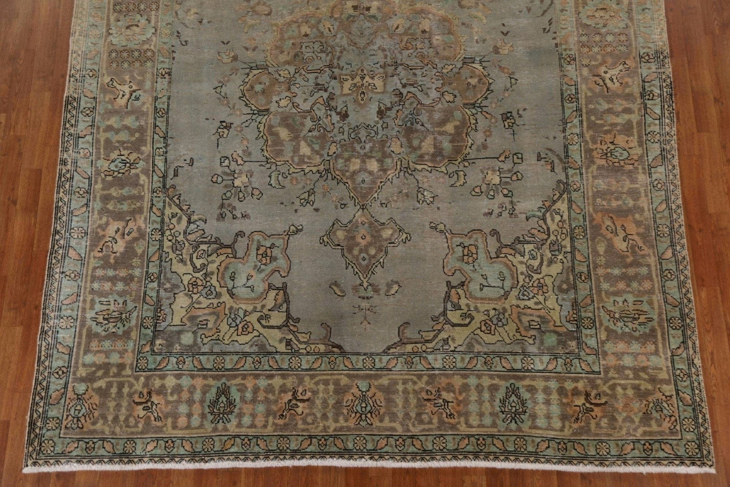 Distressed Over-Dyed Tabriz Persian Area Rug 8x11