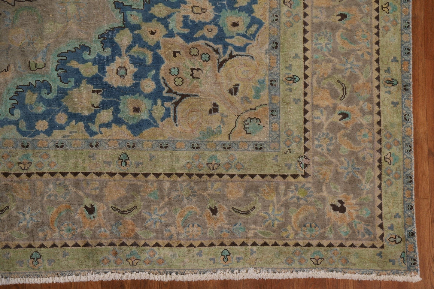 Distressed Over-Dyed Tabriz Persian Area Rug 10x12