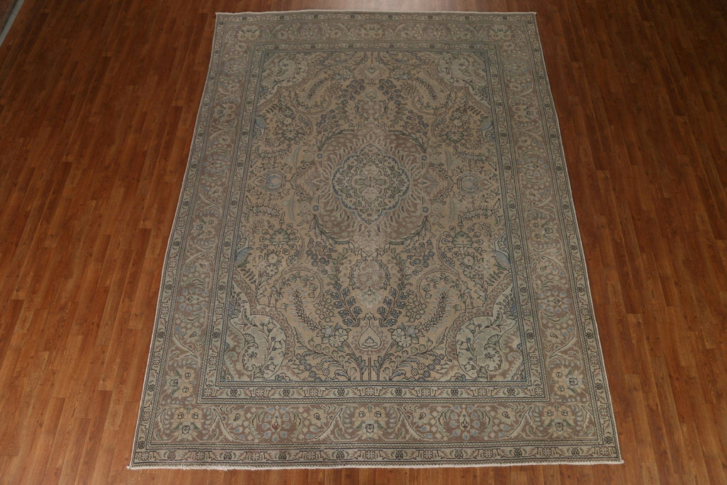 Distressed Tabriz Persian Area Rug 8x11