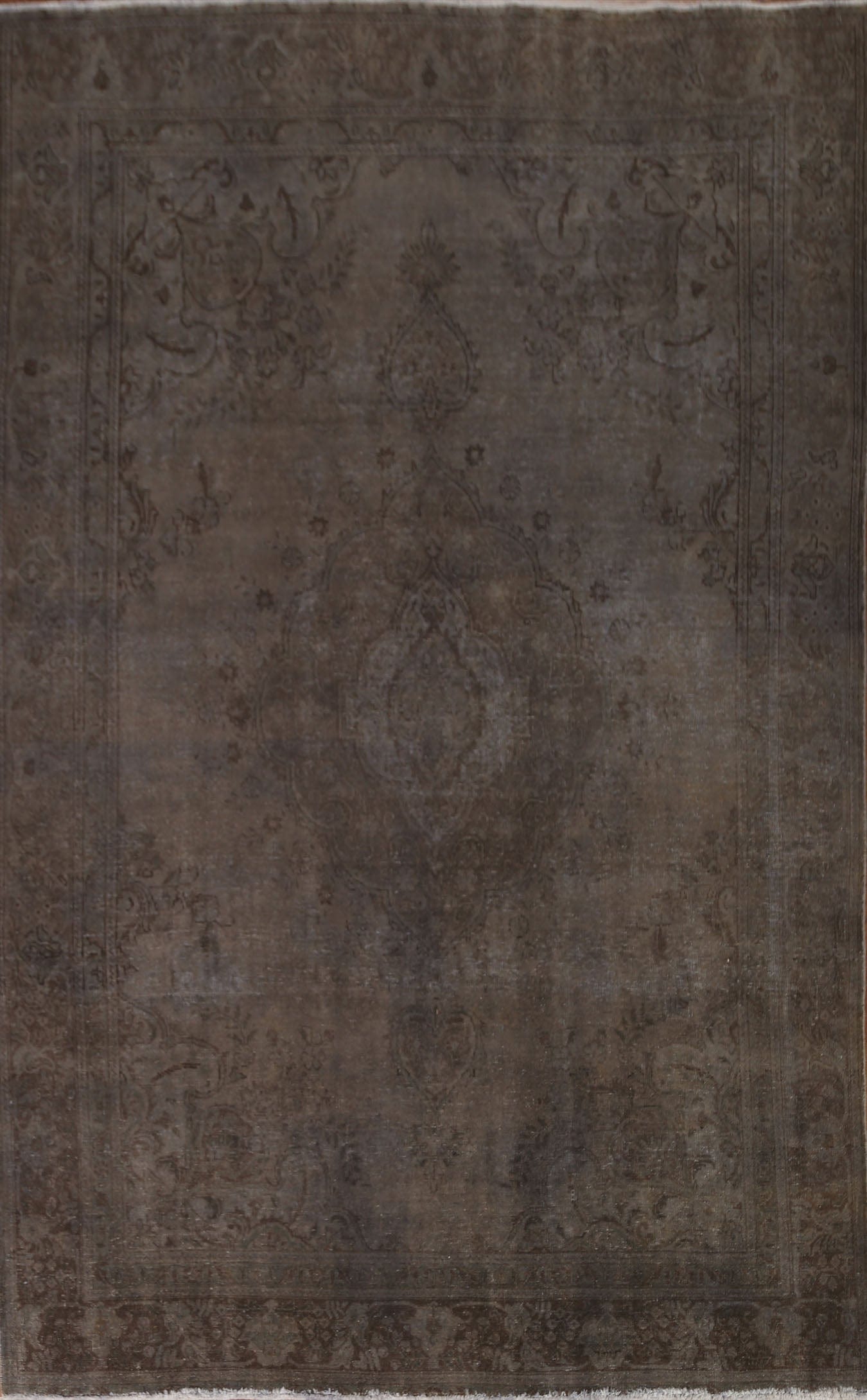 Distressed Over-Dyed Tabriz Persian Area Rug 7x11