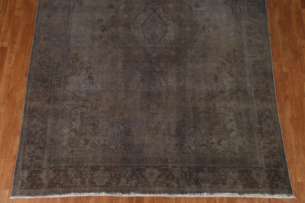 Distressed Over-Dyed Tabriz Persian Area Rug 7x11