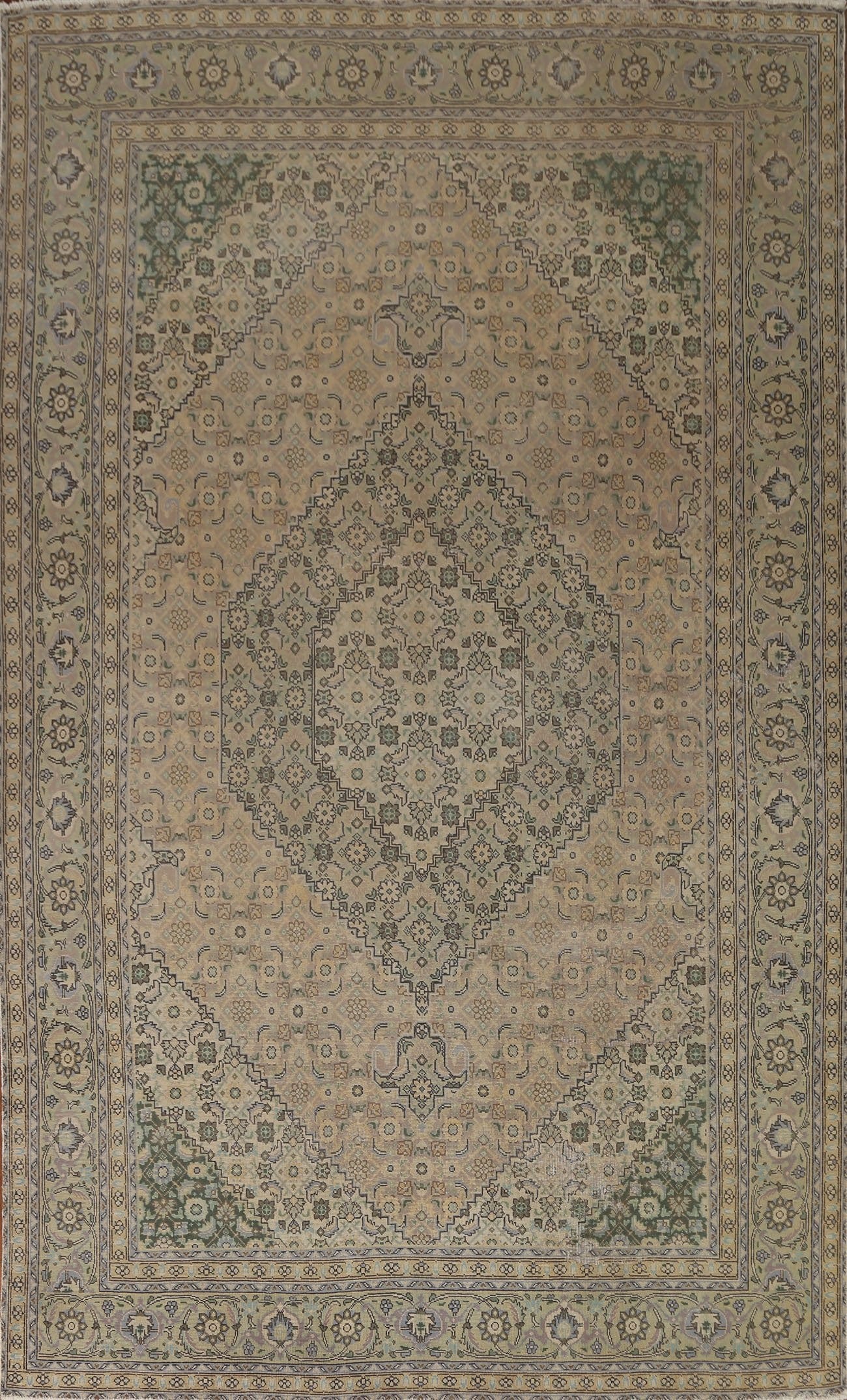 Distressed Tabriz Persian Area Rug 8x11