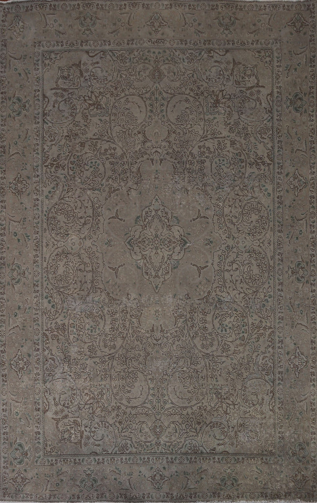 Distressed Over-Dyed Tabriz Persian Area Rug 8x11