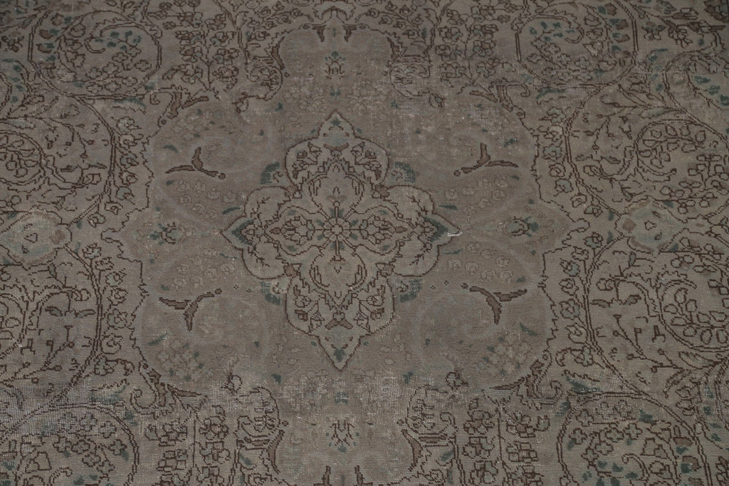 Distressed Over-Dyed Tabriz Persian Area Rug 8x11