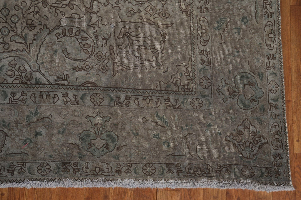 Distressed Over-Dyed Tabriz Persian Area Rug 8x11