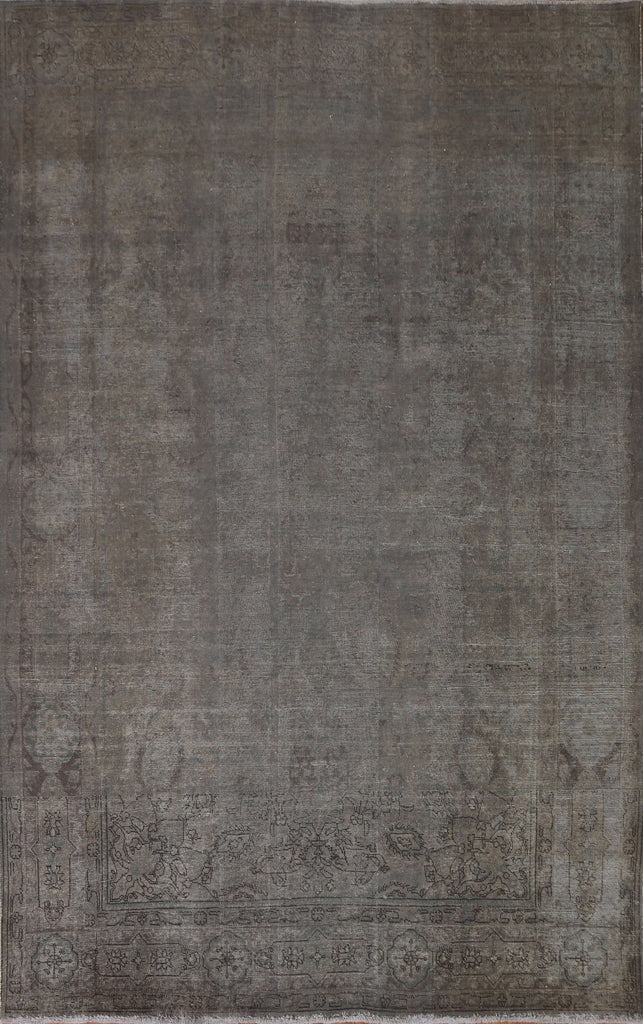 Distressed Over-Dyed Tabriz Persian Area Rug 8x11