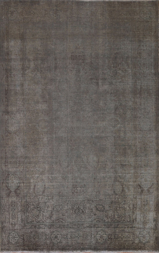 Distressed Over-Dyed Tabriz Persian Area Rug 8x11