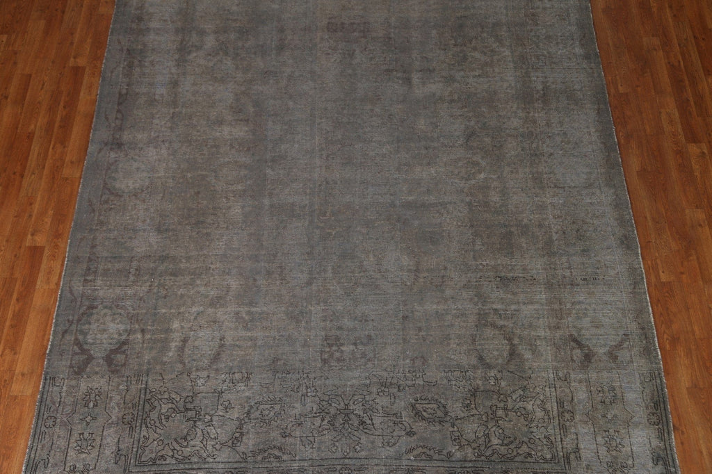 Distressed Over-Dyed Tabriz Persian Area Rug 8x11