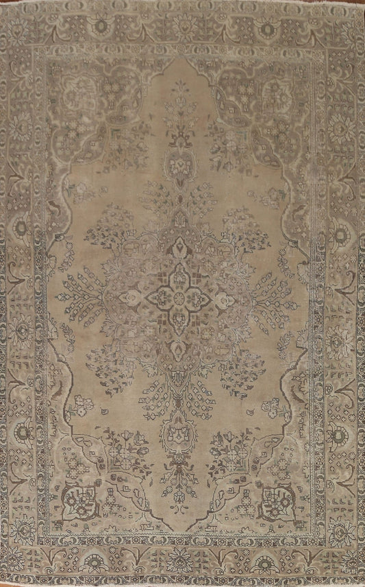 Distressed Tabriz Persian Area Rug 8x11