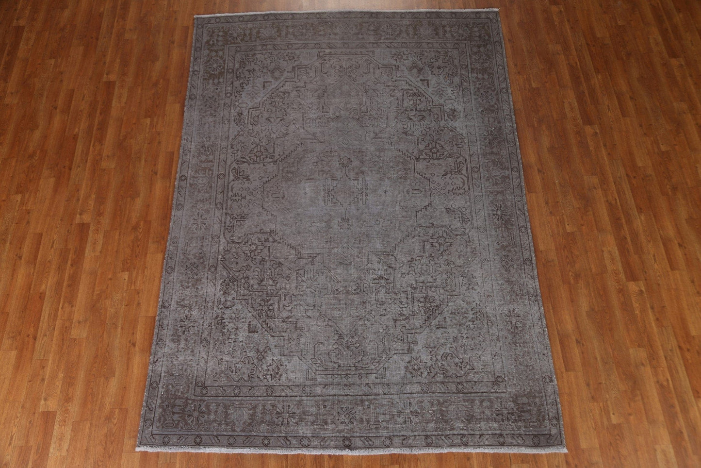 Distressed Over-Dyed Tabriz Persian Area Rug 6x9