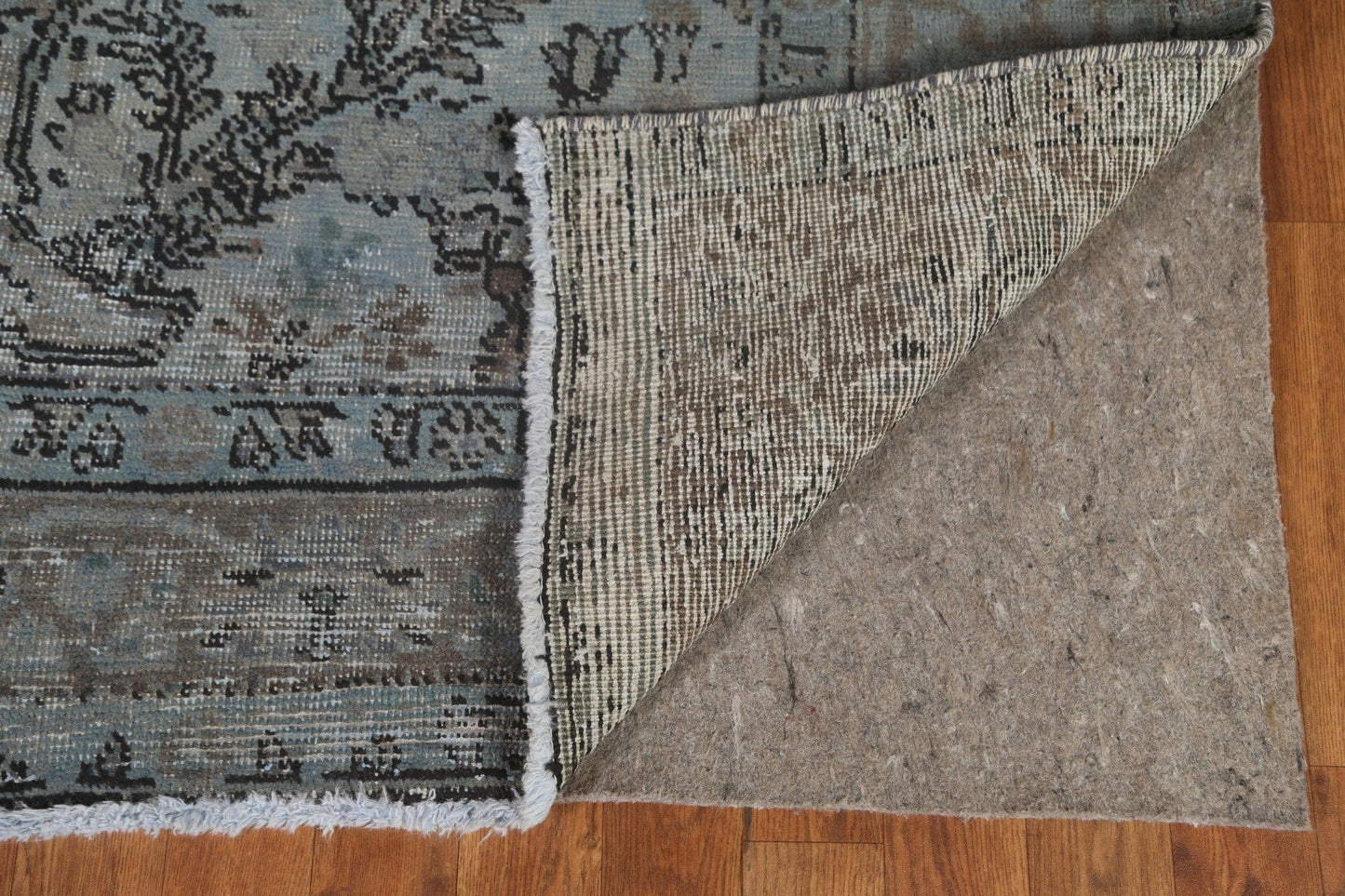 Distressed Over-Dyed Tabriz Persian Area Rug 7x9