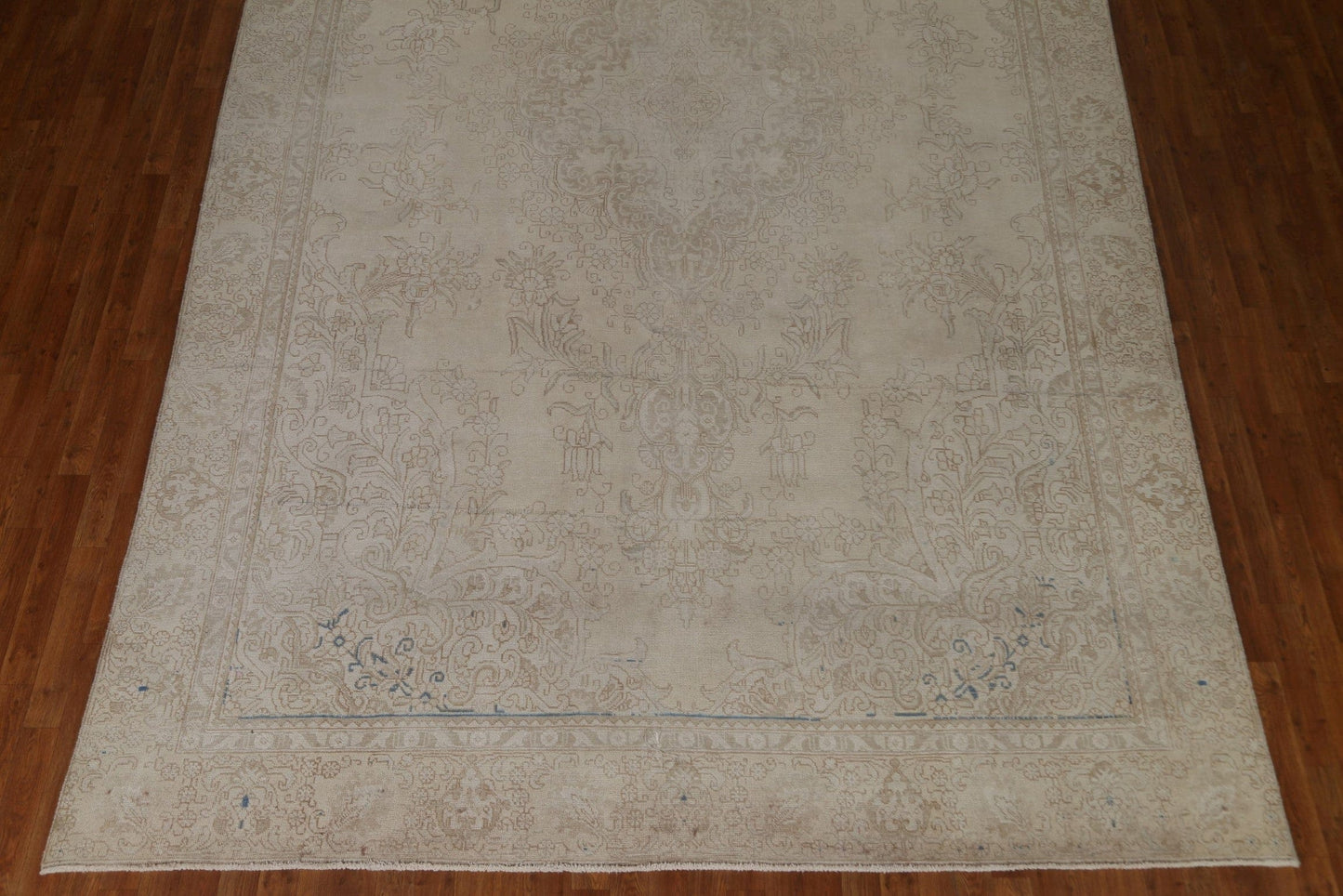 Distressed Muted Tabriz Persian Area Rug 9x15