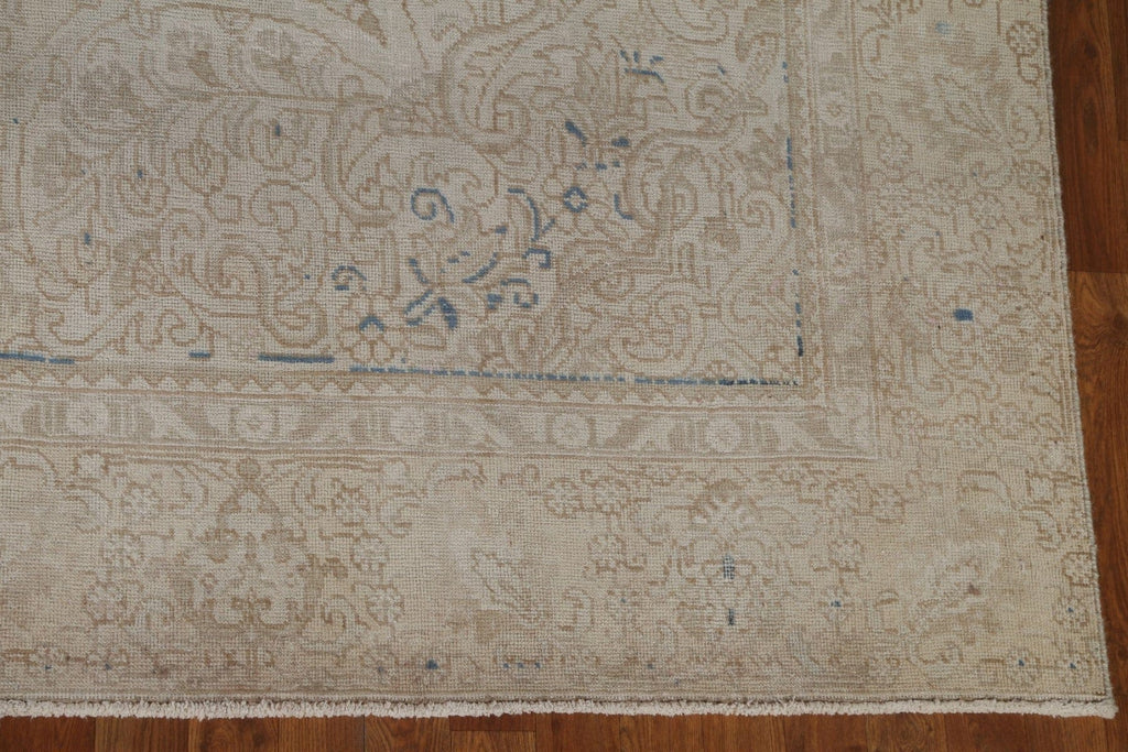 Distressed Muted Tabriz Persian Area Rug 9x15