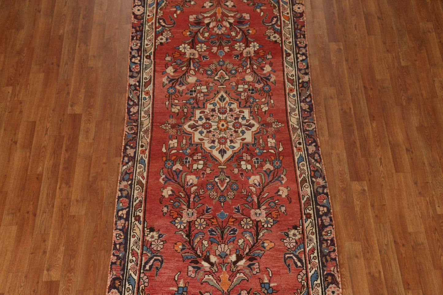 Vintage Hamedan Persian Runner Rug 4x11