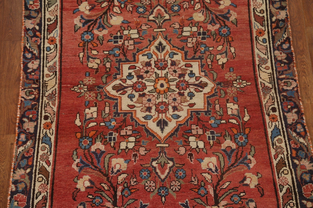 Vintage Hamedan Persian Runner Rug 4x11