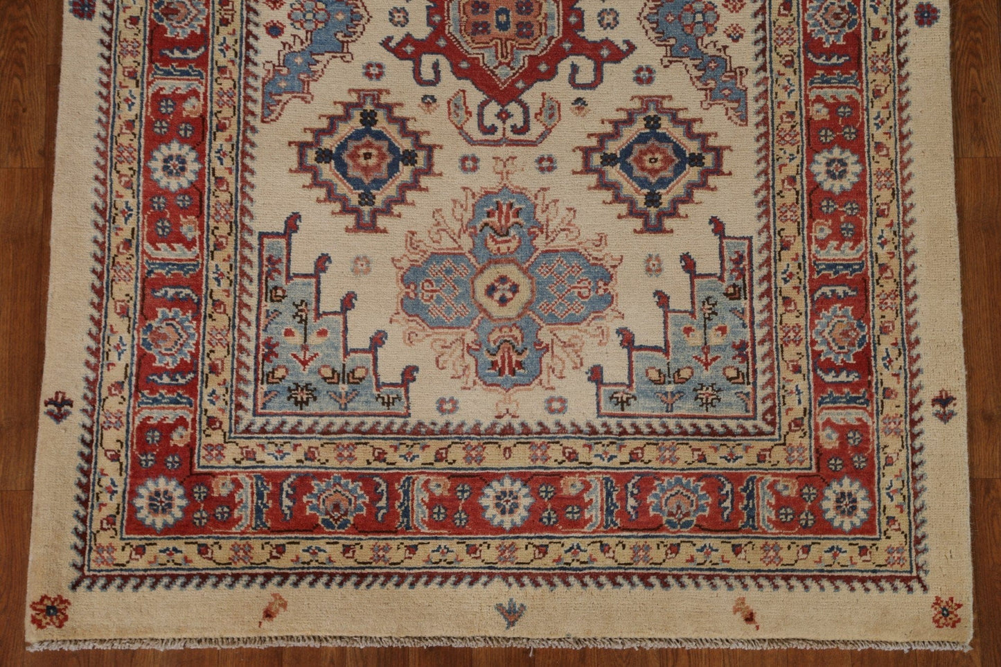 Geometric Kazak Oriental Area Rug 4x6