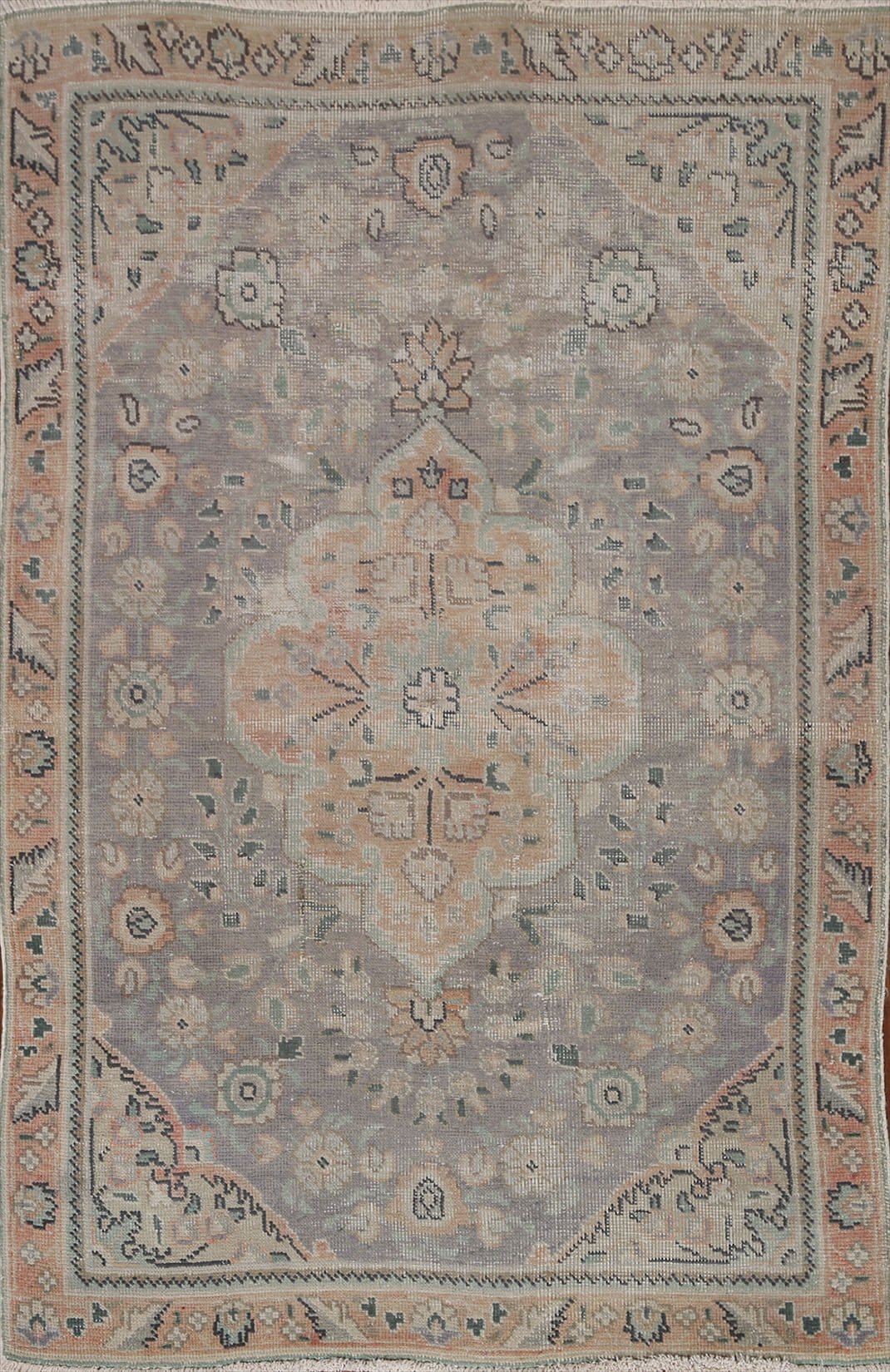 Vintage Wool Tabriz Persian Area Rug 3x4